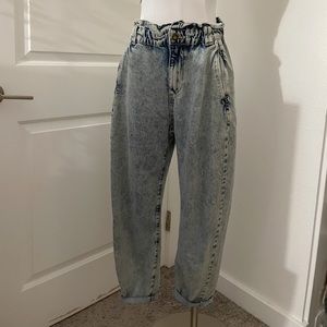 Zara Stretchy Acid Wash Jeans